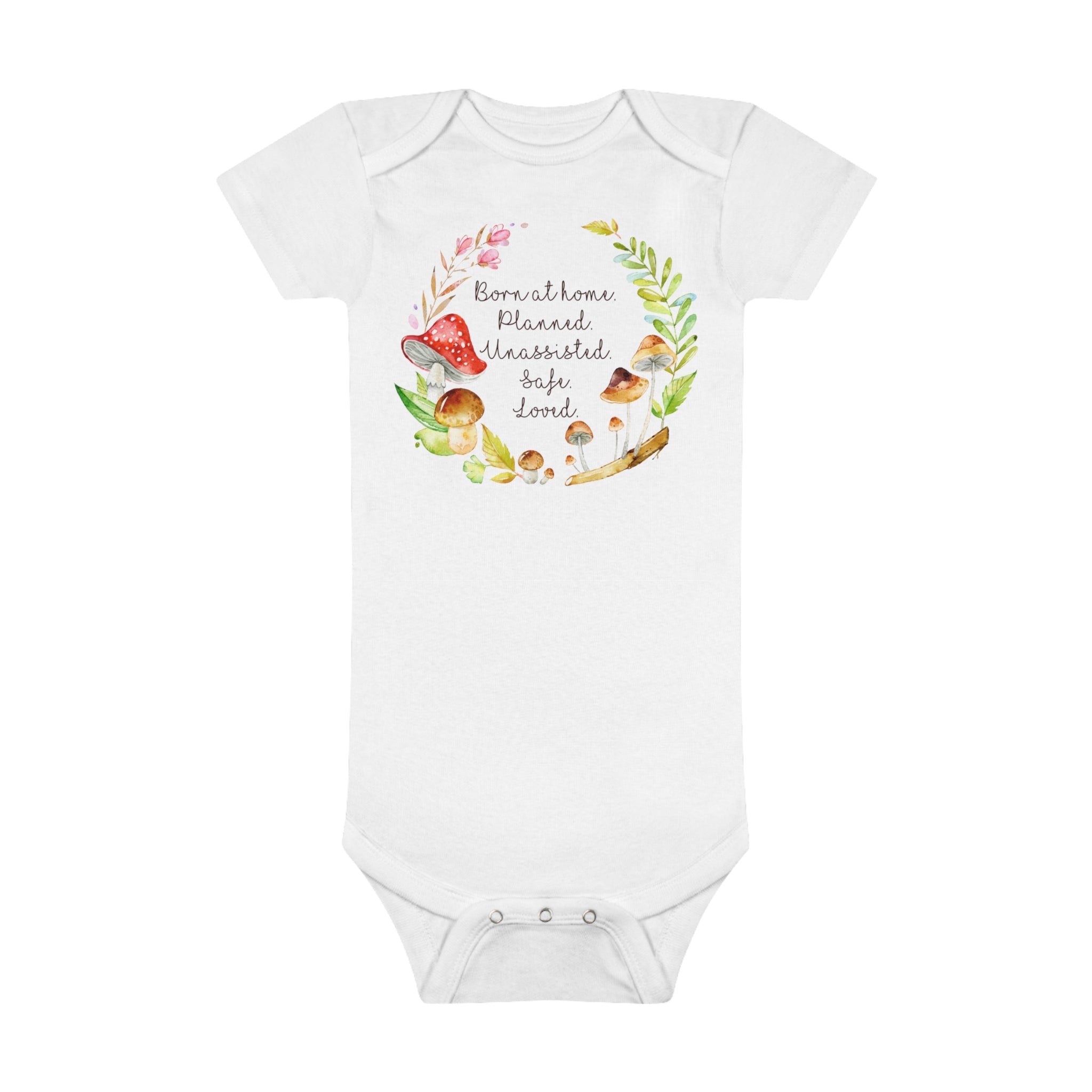 Unassisted Mushroom Onesie® Organic Baby Bodysuit