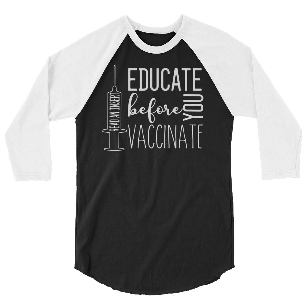 Educate DTG 3/4 length unisex t-shirt